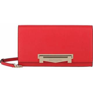 👉 Clutch rood leather onesize vrouwen Block Smooth Convertible Bruno Magli , Dames