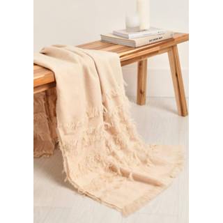 👉 Deken One Size cream Gerafeld Dun Dekentje,