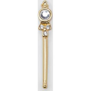 👉 Goud One Size Sceptre Iced Detail Brooch, Gold