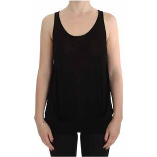 👉 Sleeveless zwart vrouwen Black Stretch Blouse Plein Sud , Dames