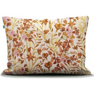 👉 Kussenslop oranje active stopstrook Covers&co Floral fiesta Kussensloop 8715944794954