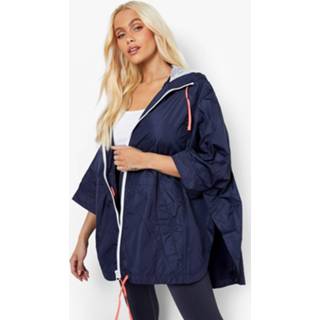 Festival Poncho Met Rits, Navy