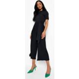 👉 Tall Geplooide Gelegenheids Culotte Jumpsuit, Black