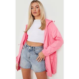 👉 Festival Regenjas Met Geplooide Taille, Pink