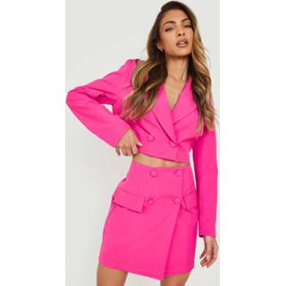 👉 Korte Getailleerde Blazer, Hot Pink
