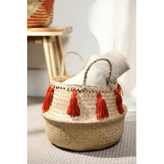 👉 Terracotta One Size natural Sass & Belle Tassel Basket,