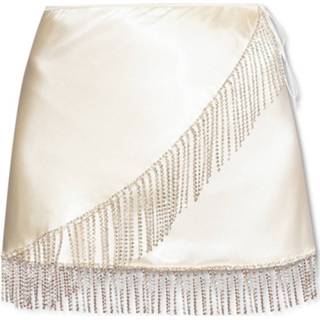 👉 Beige onesize vrouwen Skirt with decorative fringes Oseree , Dames 1000000048698