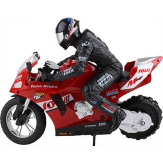 👉 Motorfiet 2436324 Stunt motorcycle 1:6 RC motorfiets voor beginners Incl. accu en laadkabel, Met lichteffect, geluidsfunctie 4064161188959