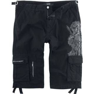 👉 Korte broek zwart mannen m Black Premium by EMP - Shorts mit Wikinger- Print 4064854379978