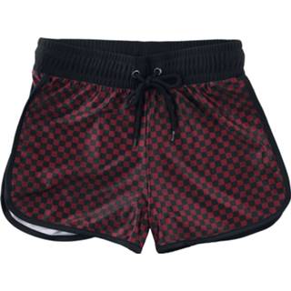 👉 Zwembroek zwart rood vrouwen m R.E.D. by EMP - Badeshorts mit Schachbrettmuster 4064854447561