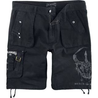 👉 Korte broek zwart mannen m Black Blood by Gothicana - Shorts mit zahlreichen Taschen und Print 4064854466975