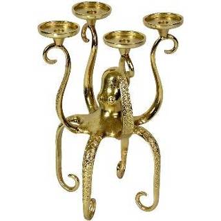 👉 Kandelaar goud aluminium active Octopus Gold 4030673515774