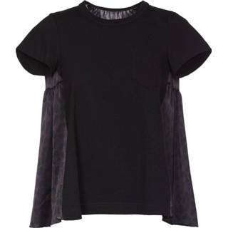 👉 Print T-shirt zwart vrouwen Leopard Sacai , Dames