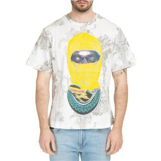 👉 Short sleeve geel wit l mannen Men's t-shirt crew neckline jumper Mask21 Yellow IH NOM UH NIT , Heren