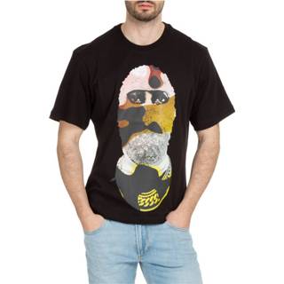 👉 Short sleeve zwart l mannen t-shirt crew neckline Mask On IH NOM UH NIT , Heren