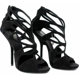 👉 Stiletto zwart suede vrouwen cage sandals in Giuseppe Zanotti Pre-owned , Dames