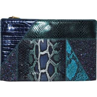 👉 Clutch blauw onesize vrouwen Exotic Skins Patchwork Stella McCartney Pre-owned , Dames