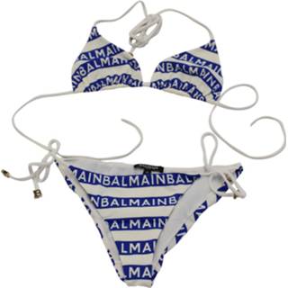 👉 Bikini wit polyamide m vrouwen Triangle Monogram in Balmain Pre-owned , Dames