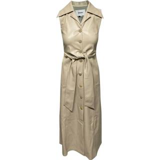 👉 Sleeveless beige XS vrouwen Sharma Belted Midi Dress Nanushka , Dames