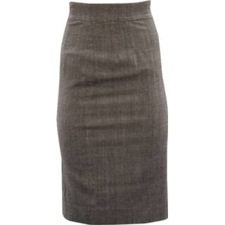 👉 Pencil grijs vrouwen Plaid Skirt Dolce & Gabbana Pre-owned , Dames