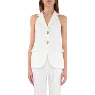 👉 Wit vrouwen Waistcoat with lapels Elisabetta Franchi , Dames