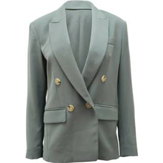 👉 Blazer grijs polyester XS vrouwen Double-breasted in Vince , Dames