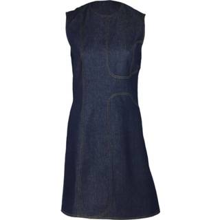 👉 Sleeveless blauw vrouwen Shift Dress in Denim Victoria Beckham Pre-owned , Dames