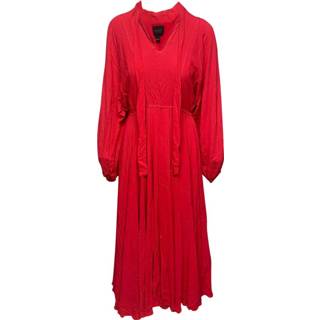 👉 Maxi dres rood viscose vrouwen Pussy Bow Dress in Giambattista Valli Pre-owned , Dames