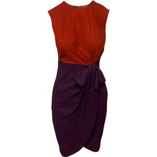 👉 Sleeveless rood s vrouwen Pleated Dress in Silk Giambattista Valli Pre-owned , Dames