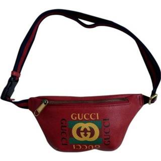 👉 Rouge rood onesize vrouwen Coco capitan en cuir Gucci Vintage , Dames