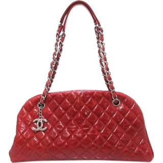 👉 Bowlingtas rood lakleer onesize vrouwen Mademoiselle Chanel Vintage , Dames