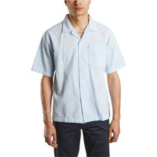 👉 Shirts korte mouw blauw XL mannen Camp short sleeve shirt Universal Works , Heren