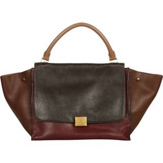 👉 Trapeze zwart bicolor onesize vrouwen Pre-owned Satchel Celine Vintage , Dames