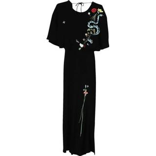 👉 Maxi dres zwart s vrouwen Embroidered Dress Rixo Pre-owned , Dames