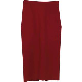 👉 Pencil rood vrouwen Crepe Skirt in Burgundy Wool Roland Mouret Pre-owned , Dames