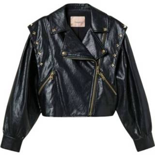 👉 Biker jacket zwart vrouwen Twinset , Dames