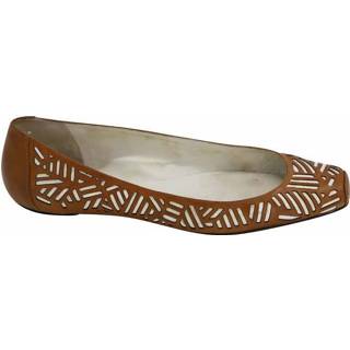 👉 Ballerina's bruin vrouwen Laser Cut Ballerina Flats Diane Von Furstenberg , Dames