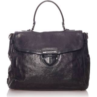 👉 Business tas zwart leather onesize vrouwen Pre-owned Bag Prada Vintage , Dames