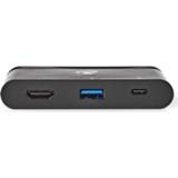 👉 Zwart active Nedis TCARF240BK Computer Hub Usb-c™ / Usb 3.0 Hdmi Voeding: 100 W 5412810292677