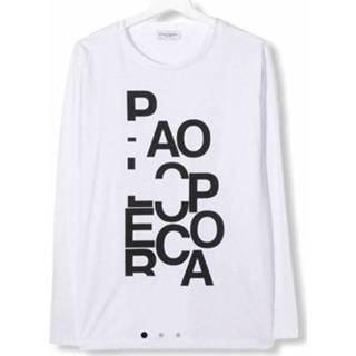 👉 Shirt wit mannen T-shirt con stampa Paolo Pecora , Heren