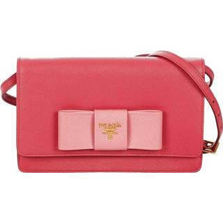 👉 Portemonnee roze onesize vrouwen Pre-owned Saffiano Lux Bow Wallet On Strap Prada Vintage , Dames