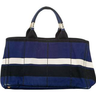👉 Draagtas blauw canvas onesize vrouwen Prada Vintage , Dames