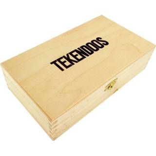 👉 Teken doos active Kangaro K-0035D820 Tekendoos 3-vaks Ongelakt,formaat 25x14x6,5cm 8712127063029