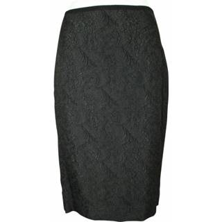 👉 Pencil zwart vrouwen Jacquard Skirt With Golden Zipper -Pre Owned Condition Erdem Pre-owned , Dames