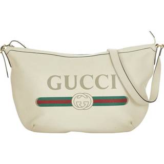 👉 Schoudertas wit leather onesize vrouwen Pre-owned Logo Shoulder Bag Gucci Vintage , Dames