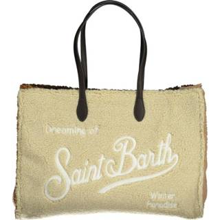 👉 Beige onesize vrouwen Borsa Vivian Sherpa MC2 Saint Barth , Dames 8050510830965