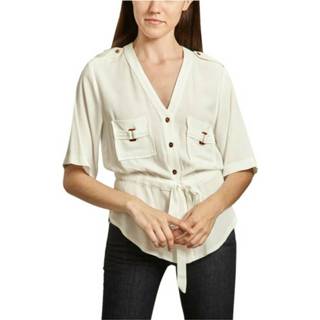 👉 Shirts korte mouw beige vrouwen Calmante short sleeves shirt with pockets La Petite Française , Dames 3700966069994