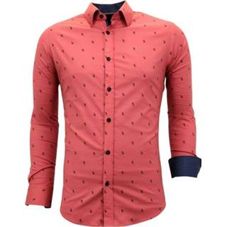 👉 Blous rood XL mannen Exclusieve Blouse Slim Fit 3046 Gentile Bellini , Heren