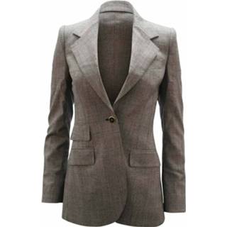 👉 Blazer grijs m vrouwen Plaid In Virgin Wool Dolce & Gabbana Pre-owned , Dames