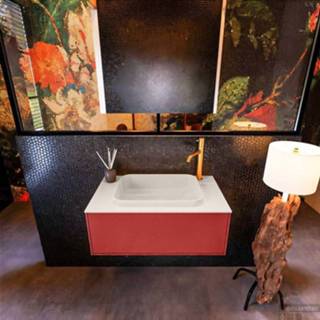 Mondiaz erin badmeubel onderkast kleur Fire met 1 lade Wastafel RIDGE midden kraangat linnen Badmeubel fire linnen MONDIAZ ERIN 80cm onderkast kleur met 1 lade. Wastafel RIDGE midden kraangat Linen. 6017315245211